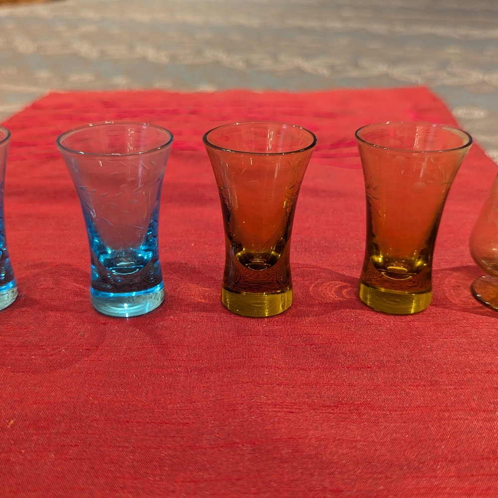 Set of Multicolor Shot Glasses